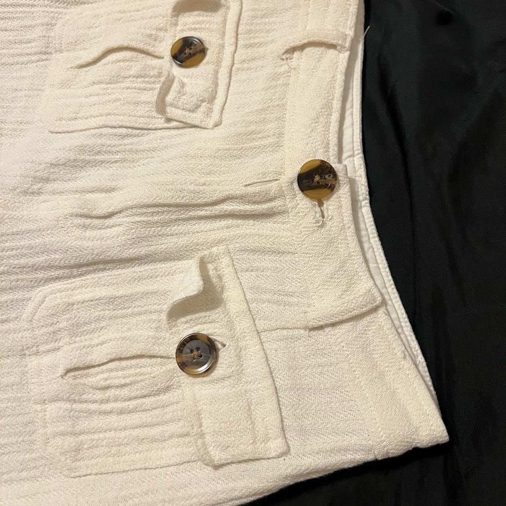 Free People Cream Textured Boot Cut Pants - Picture 4 of 7